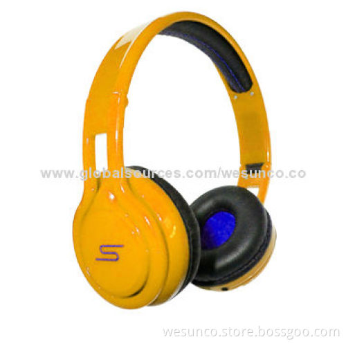 Music Headphone with Hi-fi Stereo Driver Unit + Hi-quality PU Ear Pads, Connects with MP3/DVD/PC